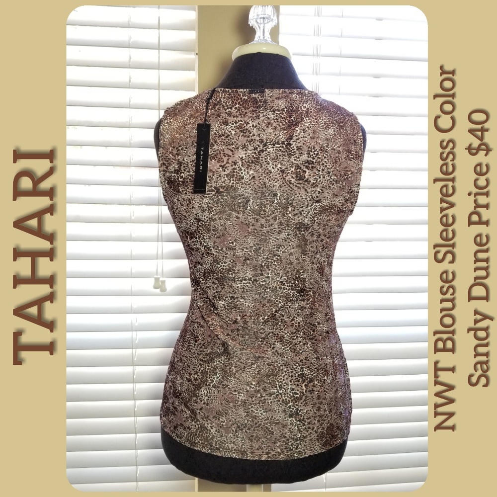 NWT TAHARI Women's Blouse Sleeveless - Picture 5 of 8